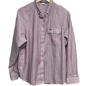 Sasson Vintage 80s Women’s Stripe Button Down Red Size EU 40 US 10